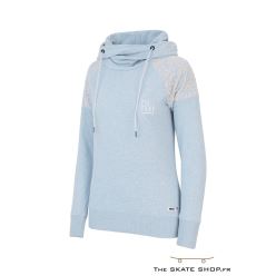 HELLO HOODIE PALE BLUE MELANGE 
