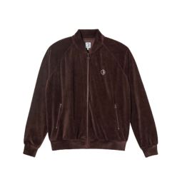 VELOUR TRACK JACKET BORDEAUX 