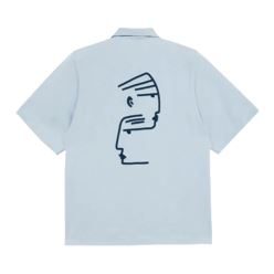 DUAL PERSONALITY BOWLING SHIRT LIGHT BLUE NAVY