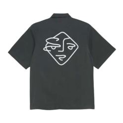 DIAMOND FACE BOWLING SHIRT GRAPHITE WHITE