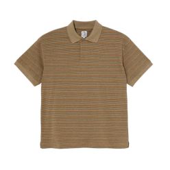 STRIPE POLO SHIRT CAMEL