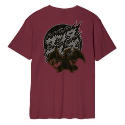 POKEMON FIRE TYPE 3 T-SHIRT MAROON