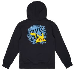 YOUTH PIKACHU SPRAY DOT HOOD BLACK